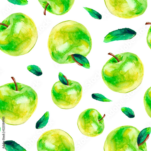Fototapeta Naklejka Na Ścianę i Meble -  Fruit apple seamless pattern.