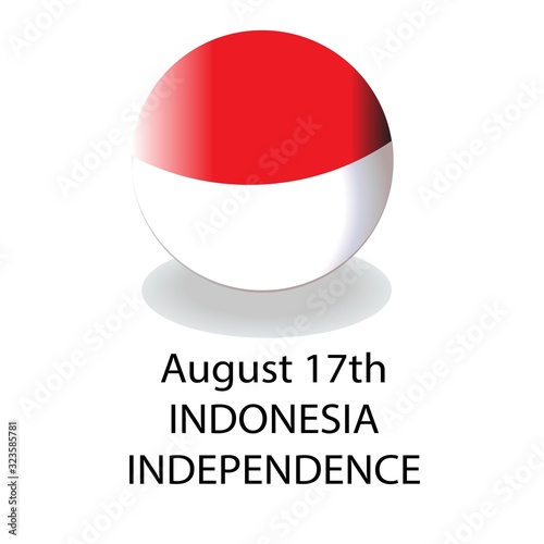 Free Download Flag Ball Sign of Independence Day of Republic of Indonesia - GFXLoad