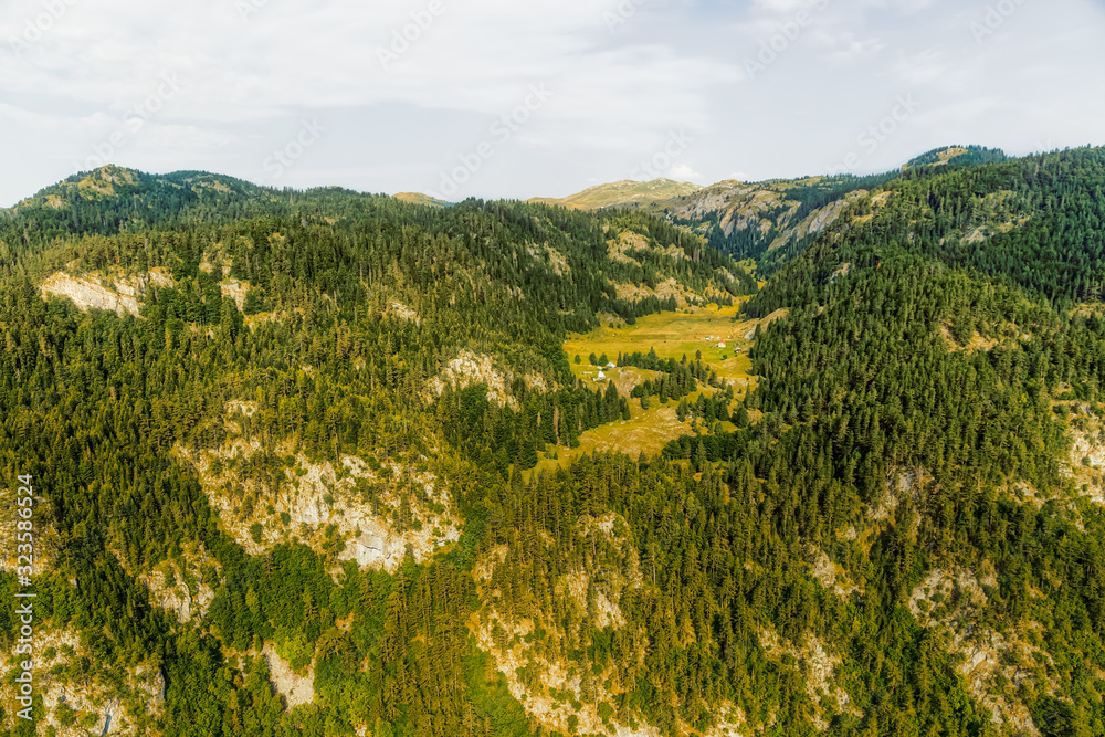 Obraz premium Montenegro mountains helicopter aerial view