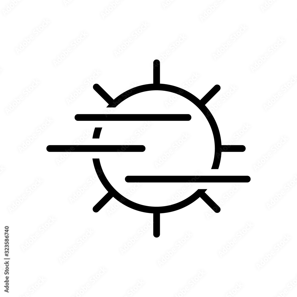 fog day icon vector fog day icon vector