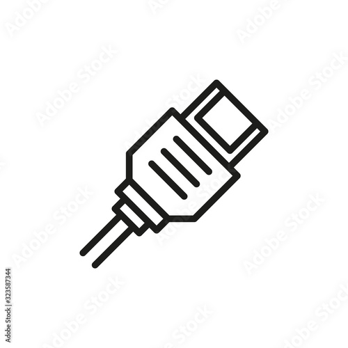 Simple cable line icon.