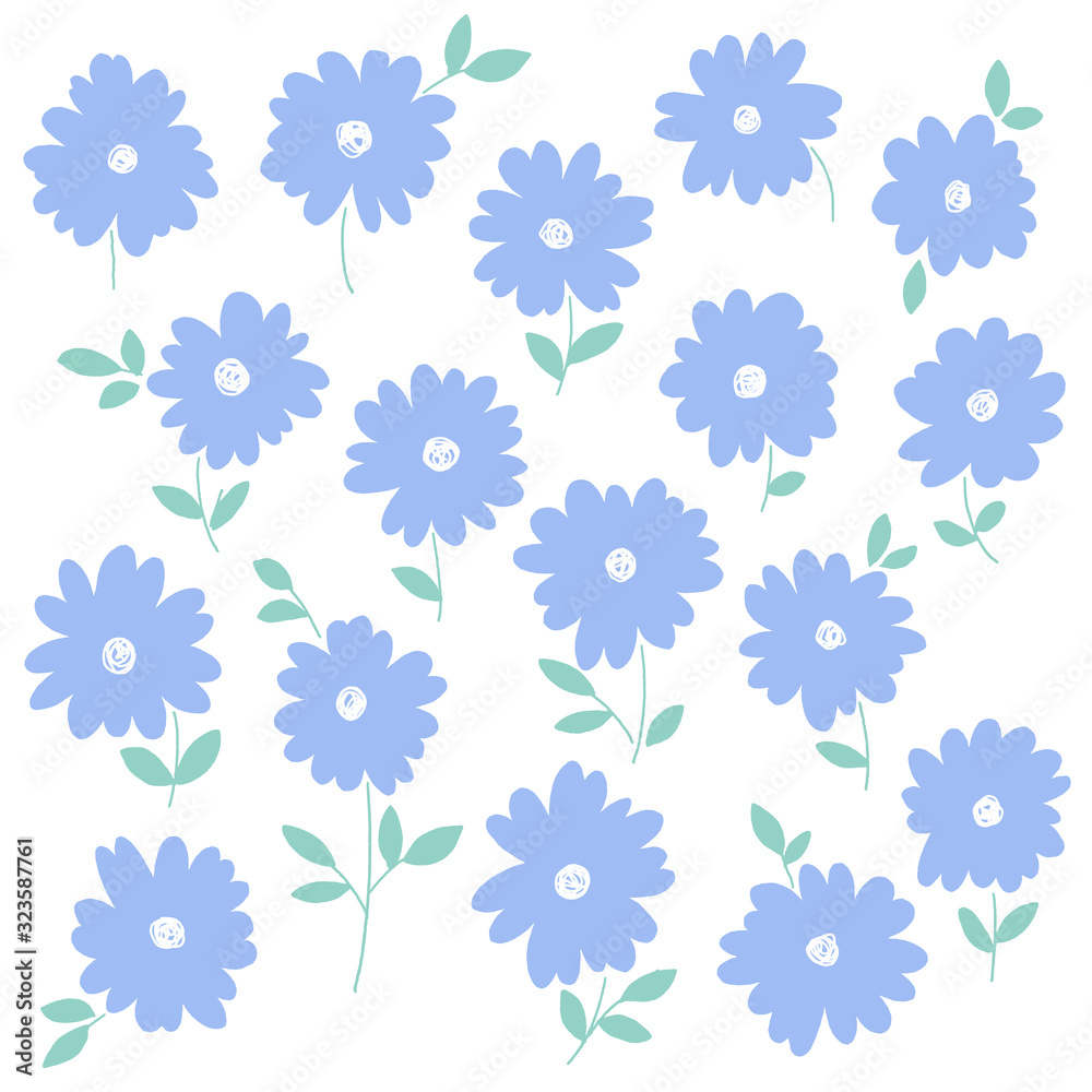 Flower vector illustration material abstract beautifully