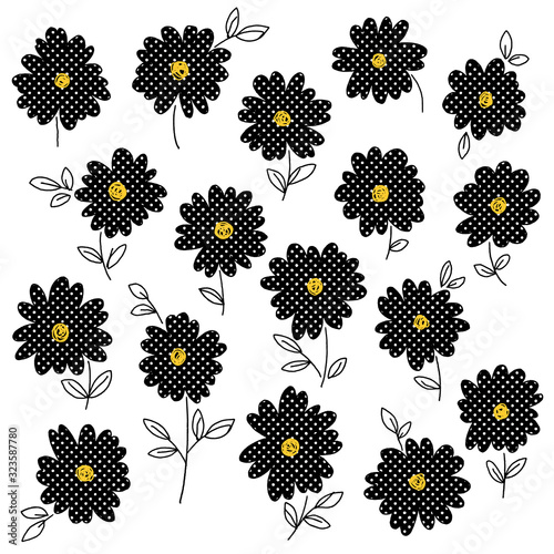 Flower vector illustration material abstract beautifully