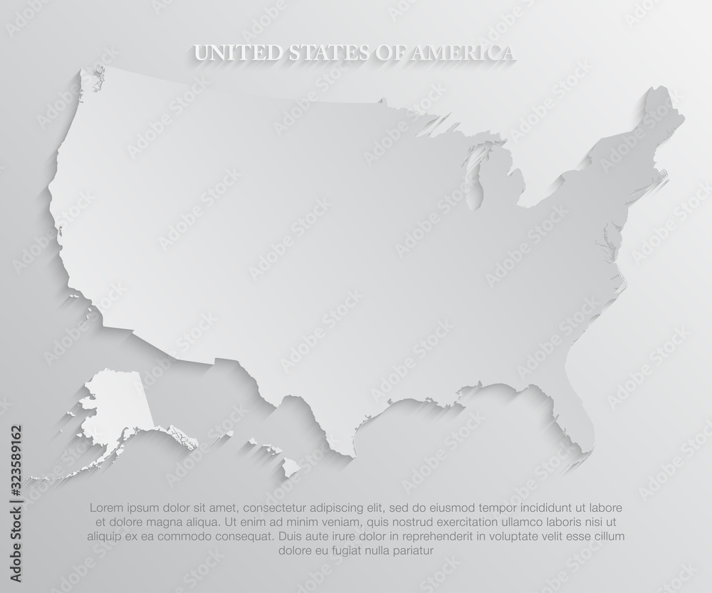 United states of America country, vector USA map