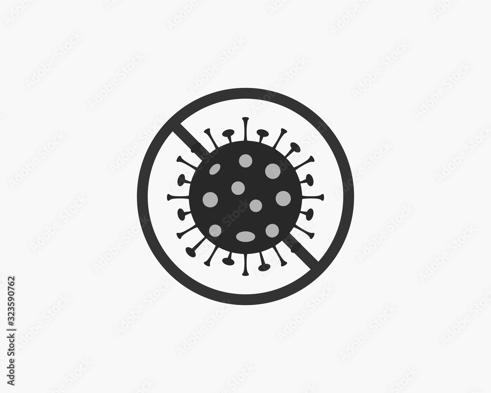 No Virus, disease, flu icon. Vector illustration, flat design. No Virus, disease, flu icon. Vector illustration, flat design.