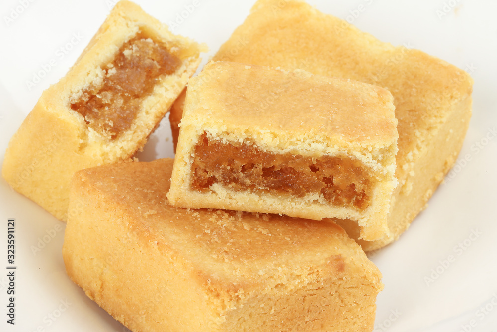 Chinese Taiwanese style cake stuffed with pineapple feeling Chinese Taiwanese style cake stuffed with pineapple feeling