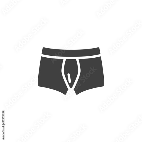 Underwear trunks vector icon. filled flat sign for mobile concept and web design. Boxer briefs trunks glyph icon. Symbol, logo illustration. Vector graphics