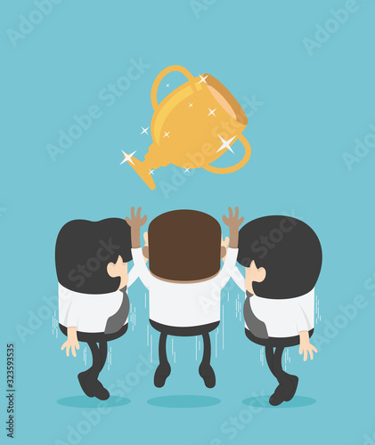 Concept struggle between colleagues,usurp the gold cup