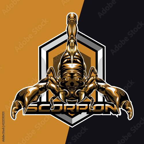 scorpion zodiac esport gaming mascot logo template, suitable for your team, business, and personal branding