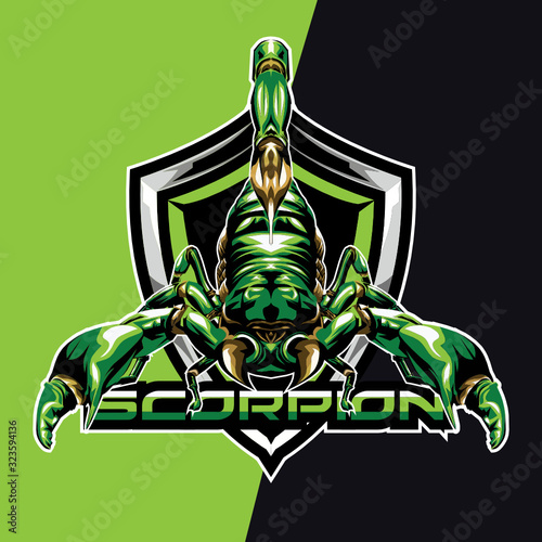 scorpion zodiac esport gaming mascot logo template, suitable for your team, business, and personal branding