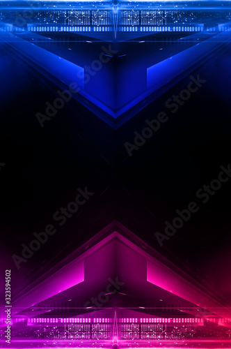 Abstract dark neon backgrou...