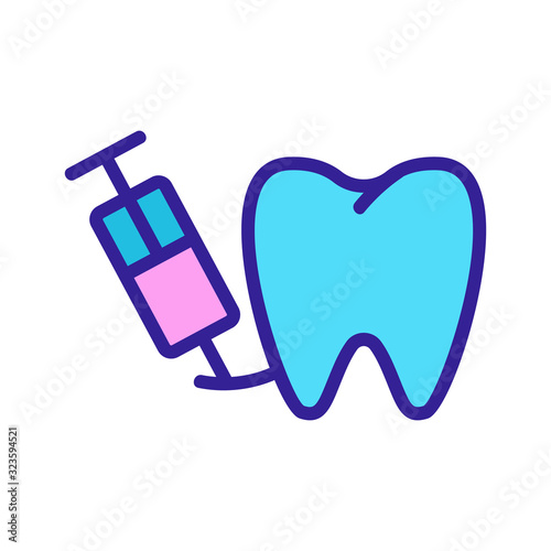 toothache icon vector. Thin line sign. Isolated contour symbol illustration