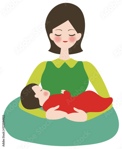 Mom And Baby. Nursing Breastfeeding Pillow Cushion.