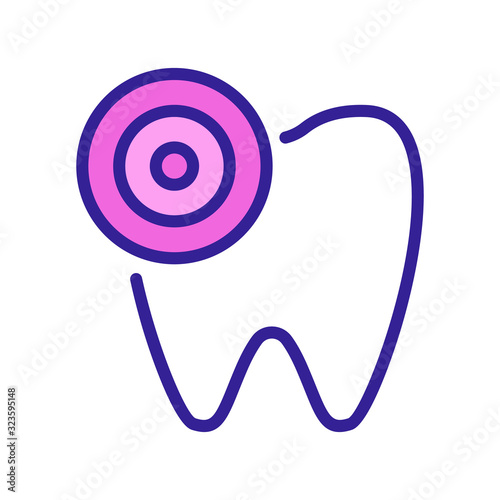 toothache icon vector. Thin line sign. Isolated contour symbol illustration