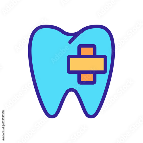 toothache icon vector. Thin line sign. Isolated contour symbol illustration