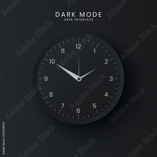 Clock UI in Dark Mode 