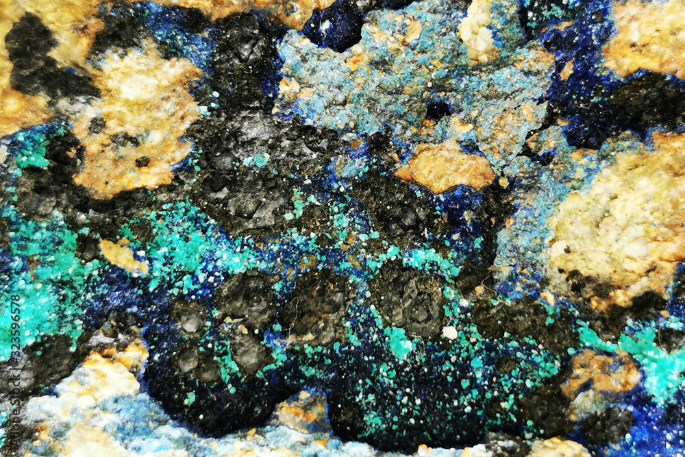 Fototapeta premium malachite and azurite mineral