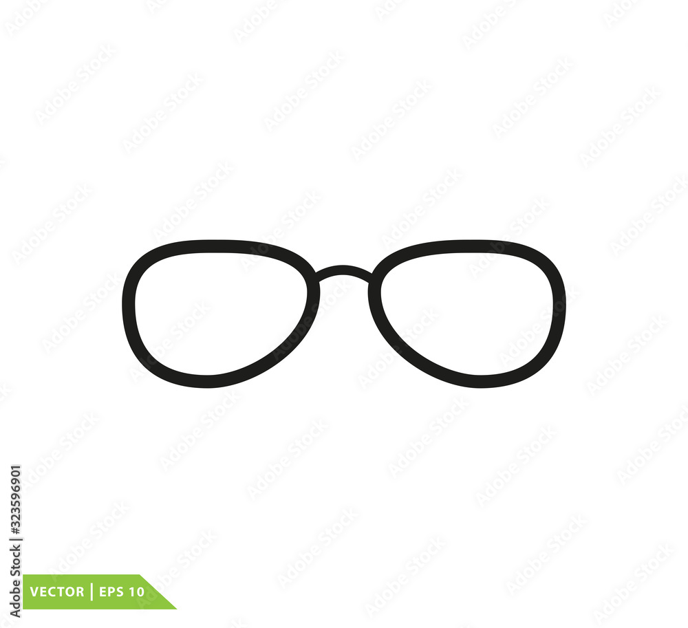 Eyeglasses icon vector logo template Eyeglasses icon vector logo template