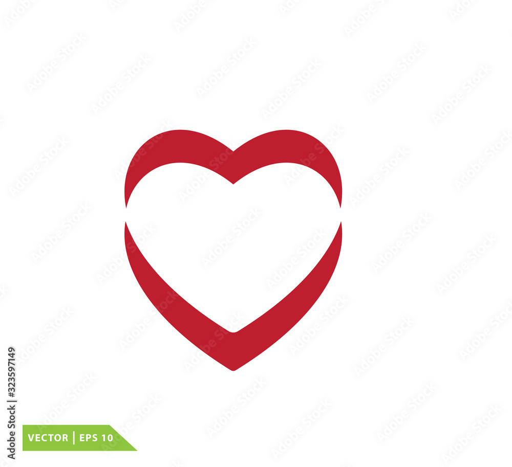 Heart icon vector logo design template Heart icon vector logo design template