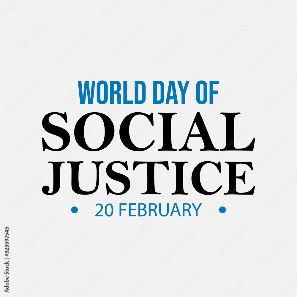  World justice day typography lettering logo