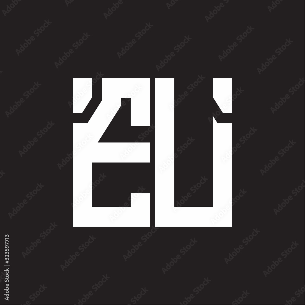 EU Logo with squere shape design template EU Logo with squere shape design template