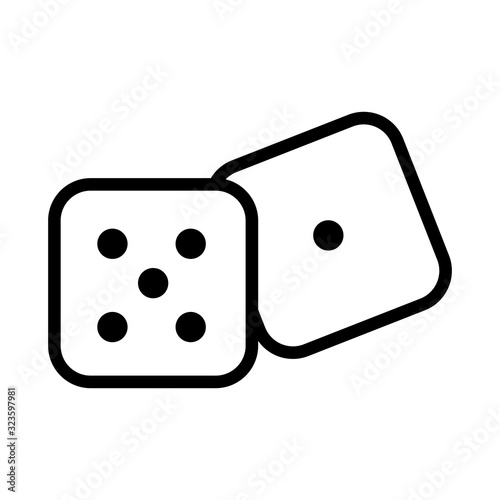 casino dices game isolated icon