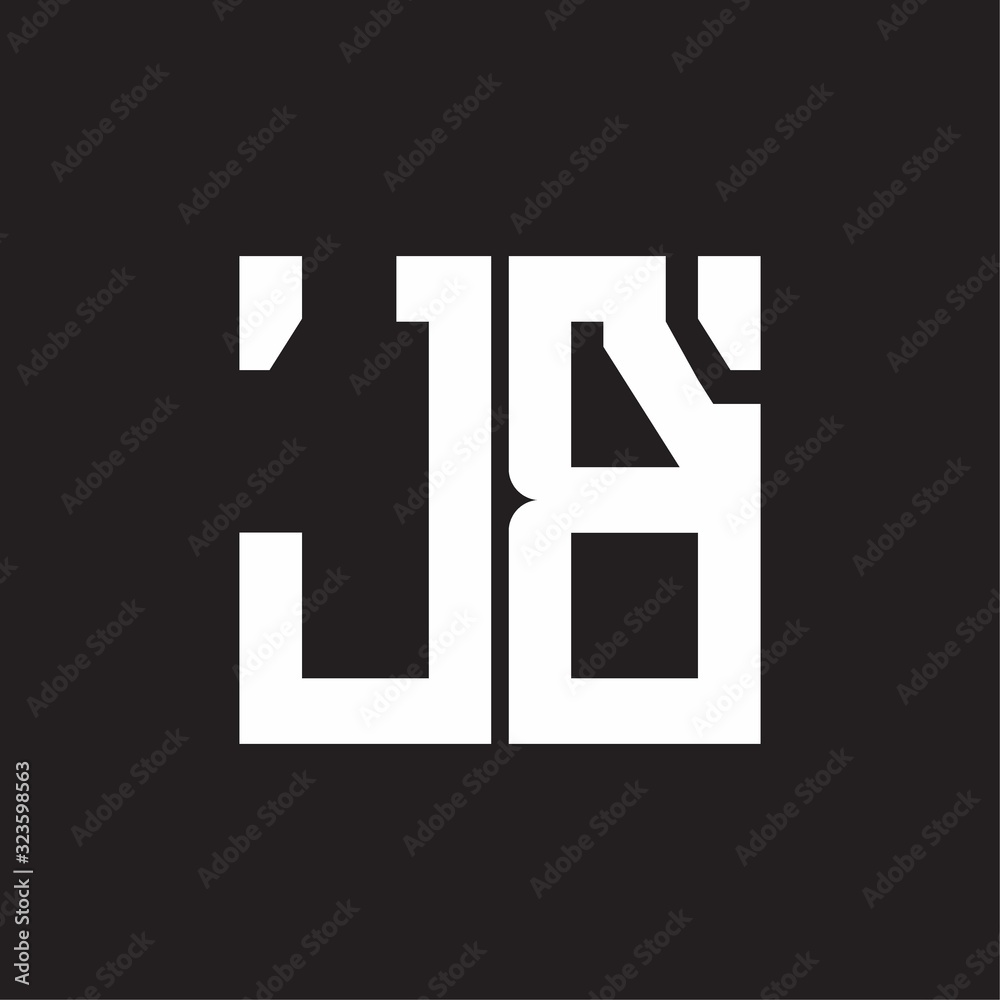 JB Logo with squere shape design template JB Logo with squere shape design template