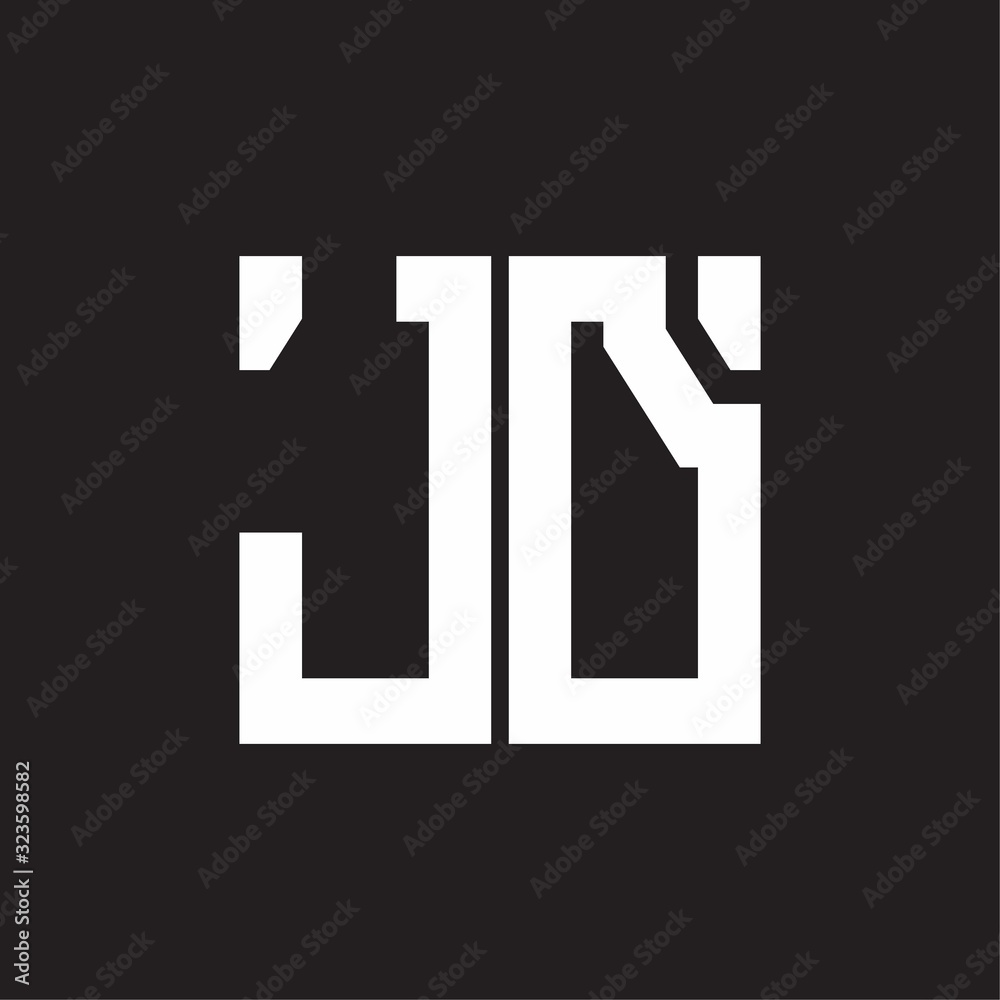 JD Logo with squere shape design template JD Logo with squere shape design template