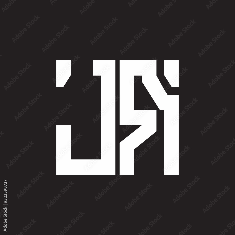JR Logo with squere shape design template JR Logo with squere shape design template