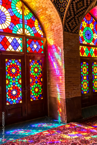 Nasir Al-Mulk Mosque light photo