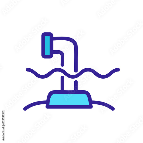 Periscope submarine icon vector. Thin line sign. Isolated contour symbol illustration