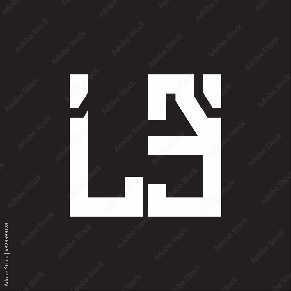 LE Logo with squere shape design template LE Logo with squere shape design template