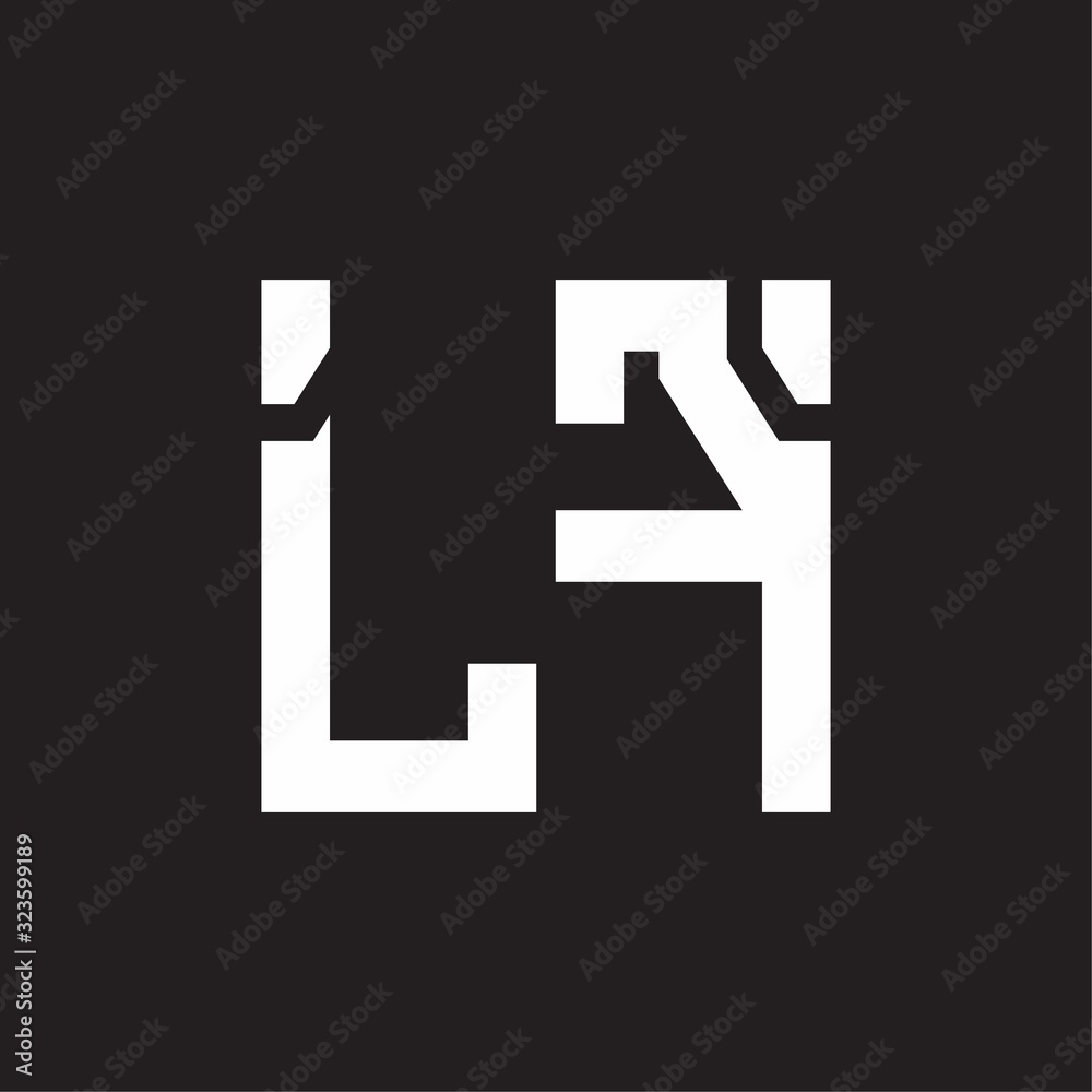 LF Logo with squere shape design template LF Logo with squere shape design template