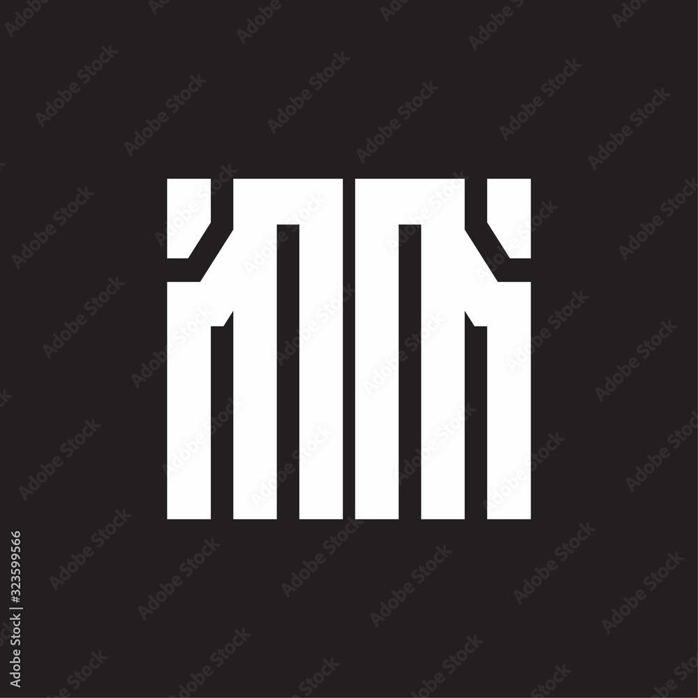 MM Logo with squere shape design template MM Logo with squere shape design template