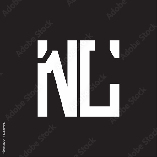 NL Logo with squere shape design template