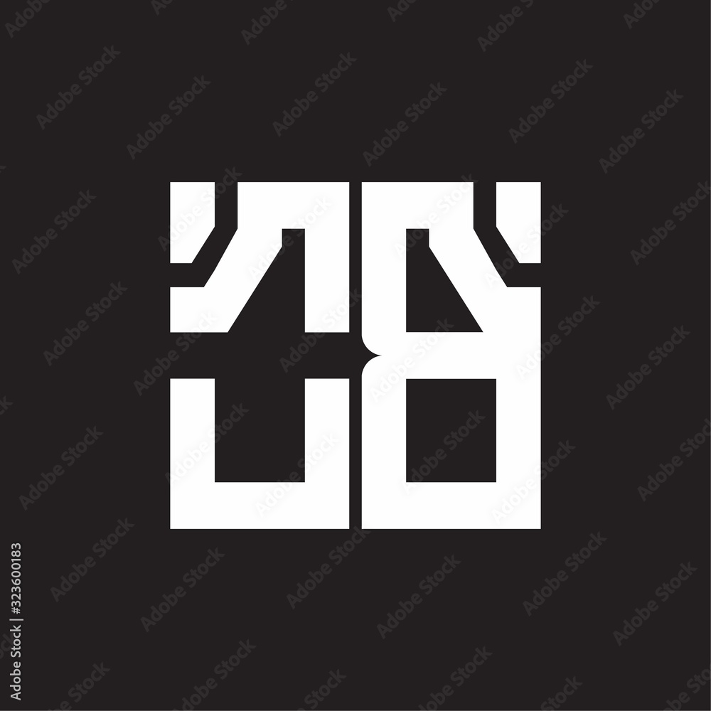 OB Logo with squere shape design template OB Logo with squere shape design template