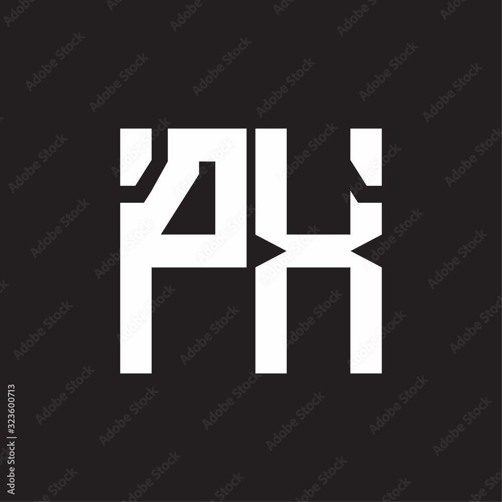 PX Logo with squere shape design template PX Logo with squere shape design template