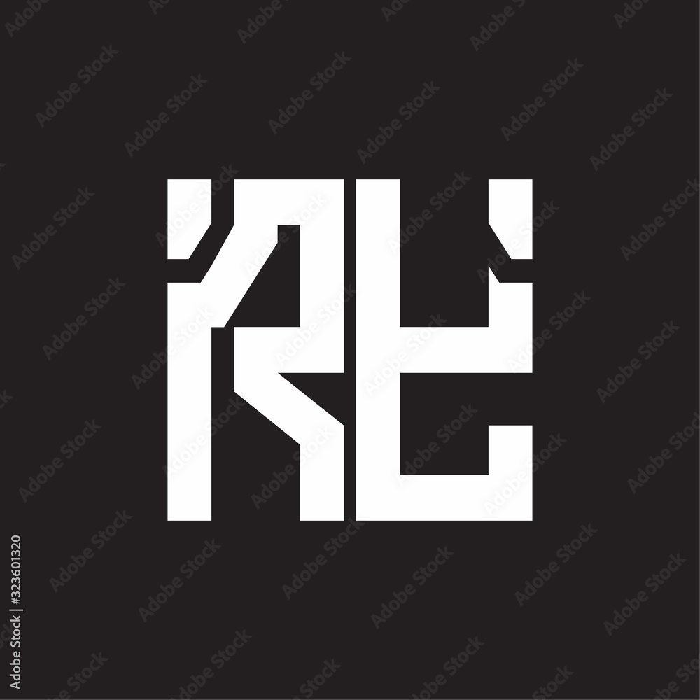 RY Logo with squere shape design template RY Logo with squere shape design template