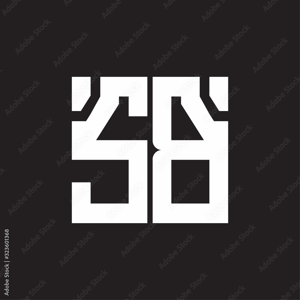 SB Logo with squere shape design template