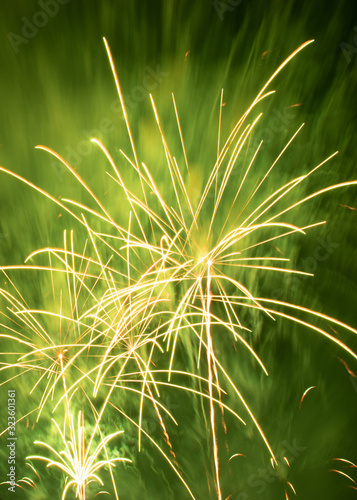 green fireworks