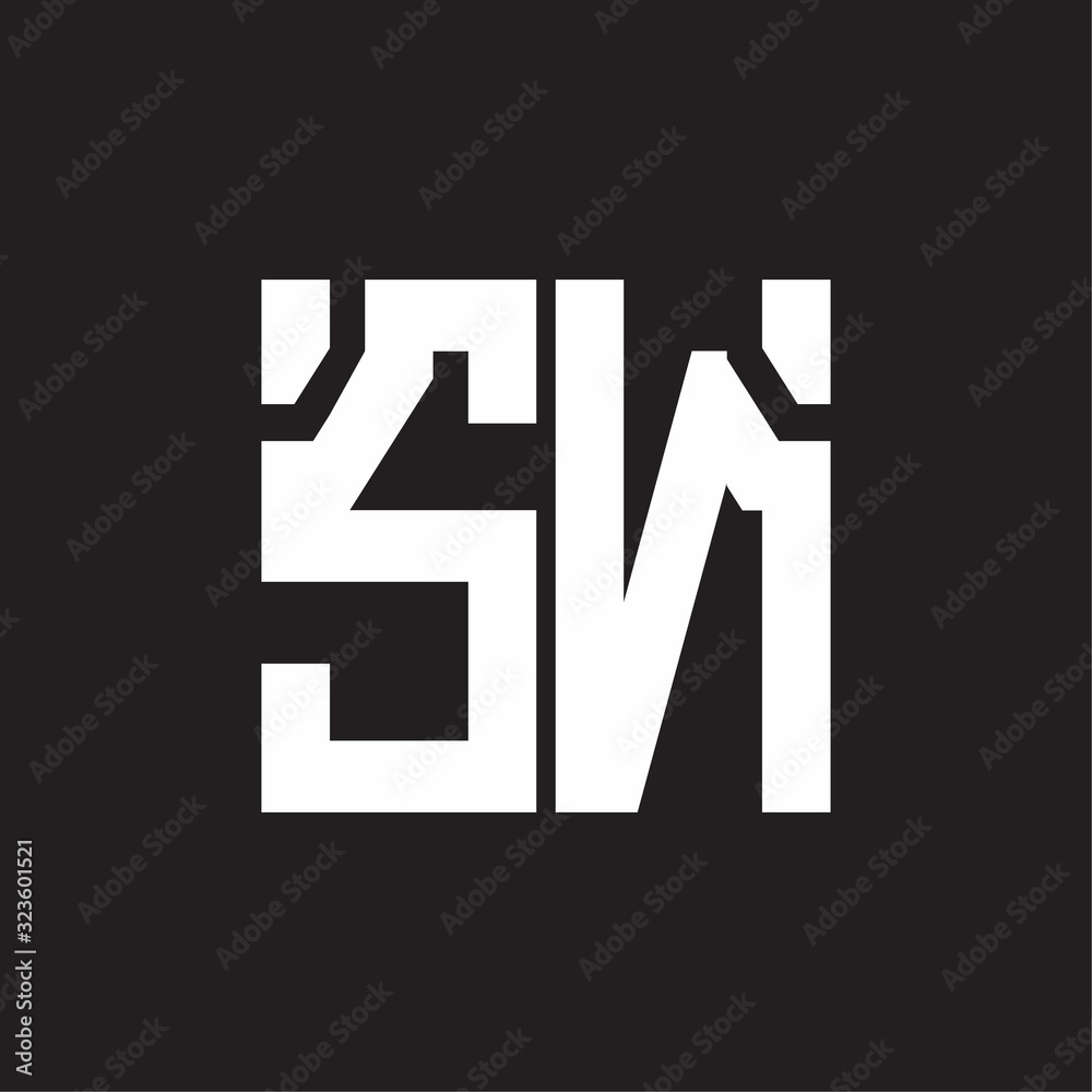 Fototapeta premium SN Logo with squere shape design template