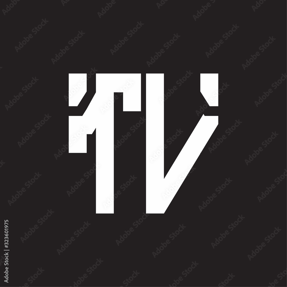 Fototapeta premium TV Logo with squere shape design template