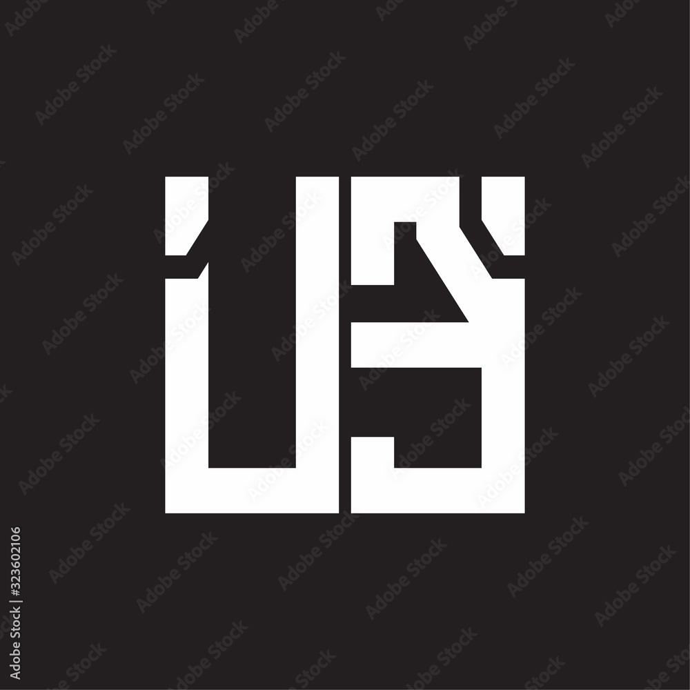 UE Logo with squere shape design template