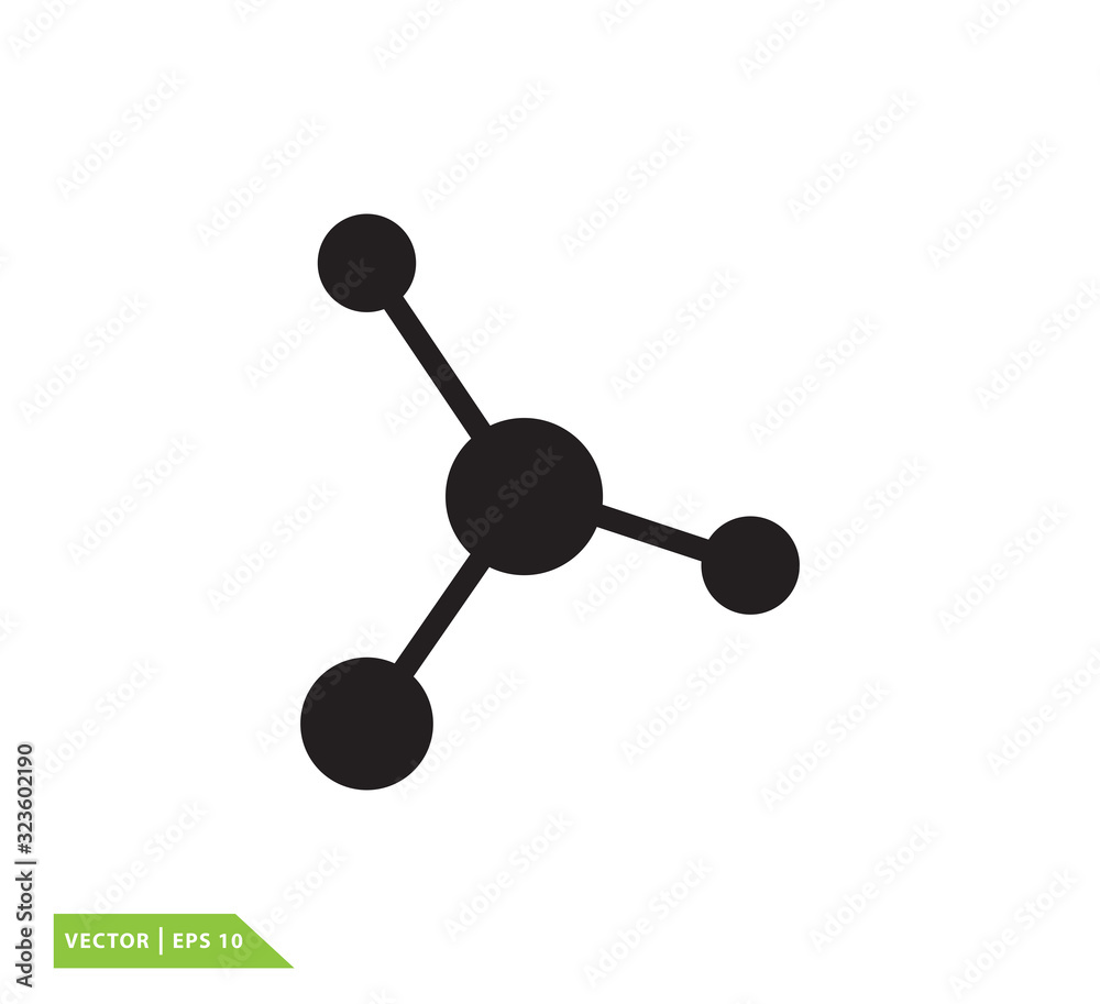 Molecule techno icon logo design template Molecule techno icon logo design template