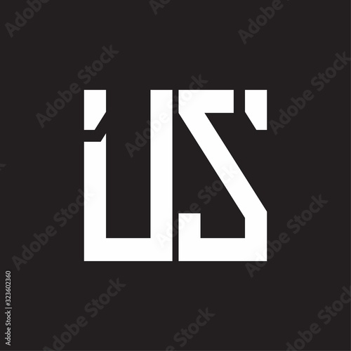 US Logo with squere shape design template