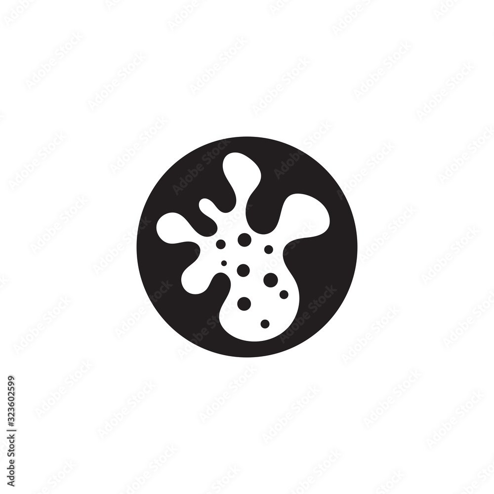 Fototapeta premium Bacteria vector illustration icon template