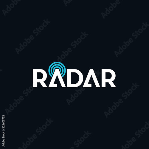 Radar Brand Text Technology Abstract Creative Modern Logo Design Template Element Vector