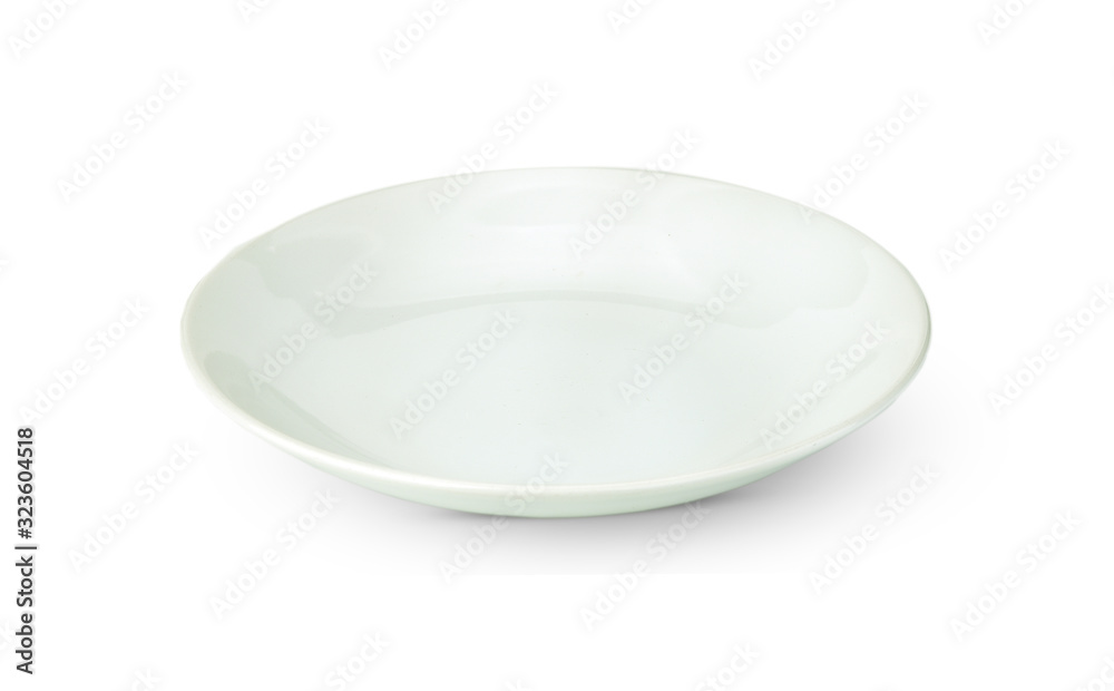 white plate isolated on white background white plate isolated on white background