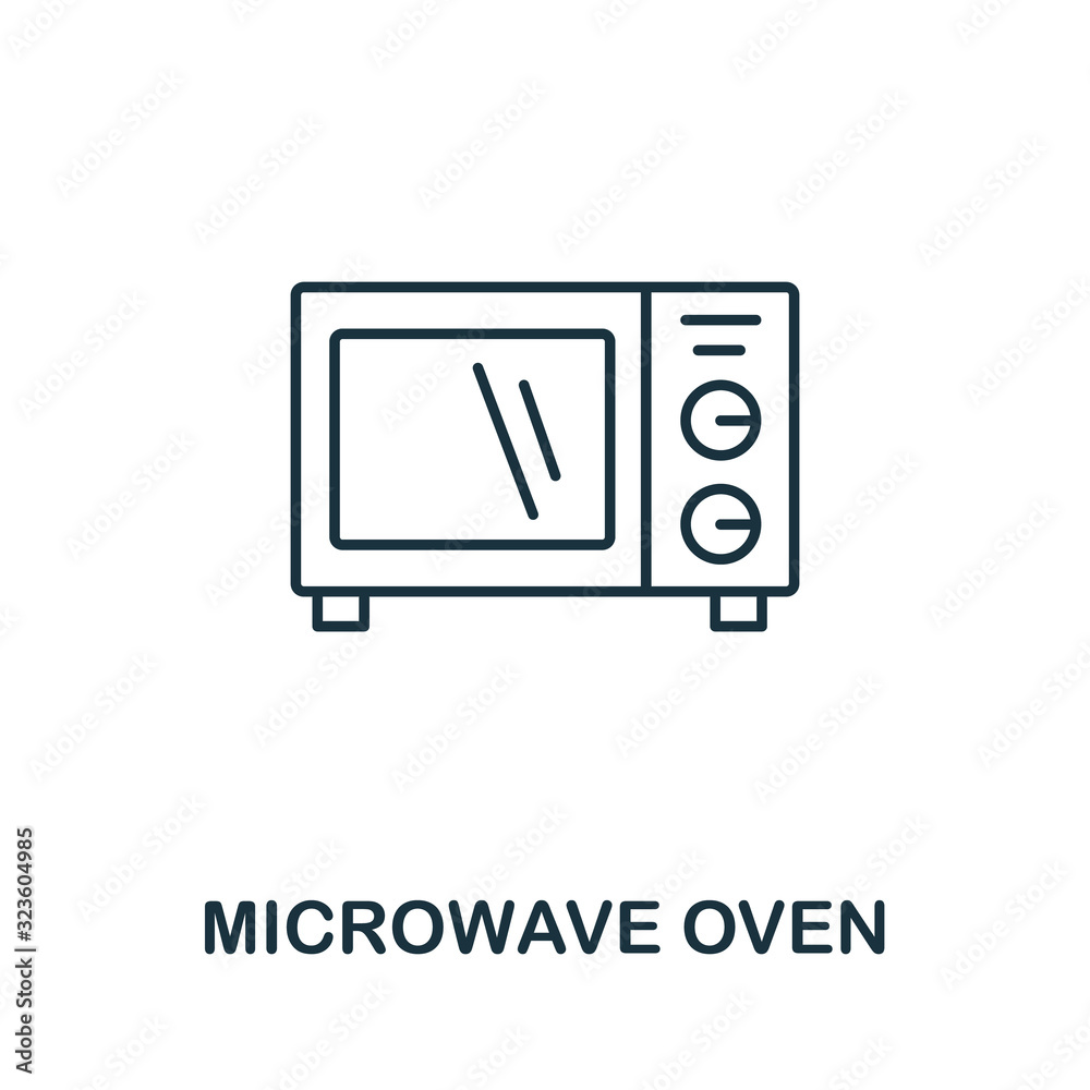 Microwave Oven icon from household collection. Simple line Microwave Oven icon for templates, web design and infographics Microwave Oven icon from household collection. Simple line Microwave Oven icon for templates, web design and infographics