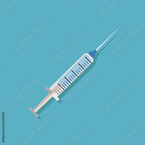 syringe icon symbol flat vector illustration